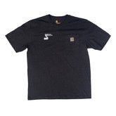 Vintage 90s Carhartt dark grey steel workers pocket t-shirt size large